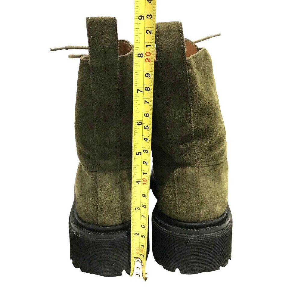 MADEWELL Womens 7.5 Green Suede Ankle Boots Lug Sole MSR $198 - Picture 8 of 12